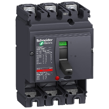 کلید اتوماتیک قابل تنظیم 3 پل 63 آمپر  اشنایدر مدل NSX100F کد C10F3TM063
